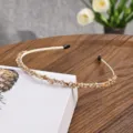 Kristall Strass Haarreif Variante, elegante glitzernde Haarreife für süßen täglichen Look. - Champagner