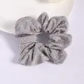 Laccio per capelli con strass scintillanti, elastico cristallo coda di cavallo per donna. - Argento Scintillante