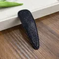 Horquilla ovalada con brillo negro, pinza BB brillante y elegante para el cabello diario. - Teardrop / Negro