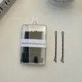 Juego de horquillas negras en caja transparente, ideales para peinados y fijación segura. - Clip de onda / 40 Piezas 6cm / Negro