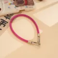 Pink PU leather phone wrist strap with metal buckles, versatile short hand carrying chain. - Rose Red