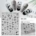 3D schattige panda bamboe nail art stickers zelfklevende manicure accessoires DH-524 - DH-524