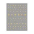 Gedetailleerd overzicht gouden ster nagelstickers, 3D folie zelfklevende sterren nail art blad. - DH-1087 / Goud