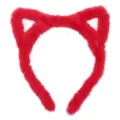 Serre-tete oreilles de chat en peluche rouge mignon bandeau cheveux pour le visage quotidien - 10# Bandeau Oreilles de Chat en Peluche Rouge