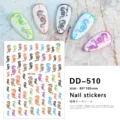 Nieuwe 3D Chinese draak nail art stickers, kleurrijke zelfklevende nagelstickers, 80x105mm. - DD-510
