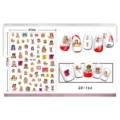 3D cartoon blonde hot girl nail art stickers, retro pop art adhesive nail decals for DIY. - DD-164