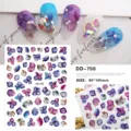 3D bloem nagelstickers ultradunne blad manicure decals met maat 80x105mm details. - DD-750