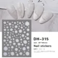 3D witte bloem nagelstickers ultradunne zelfklevende stickers, 80x105mm formaat - DH-315 (Bloemblaadjes)