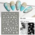 Pegatinas de Uñas Copo de Nieve 3D Navidad Invierno Ciervo Diseño Calcomanías Finas DH-464 - DH-464