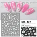 3D cherry blossoms nail art stickers ultra-thin decal manicure accessories DIY decoration - DH-437 / White