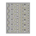 Nagelsticker detailblad met goudfolie strepen en mooie vijfpuntige sterren patroon. - DH-1099 / Goud