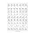 2026 Nieuwjaar nail art sjabloon stickers, paard lantaarn vuurwerk holle airbrush - H-444