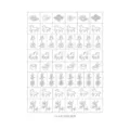 Nieuwjaars nail art holle spray sjabloon sticker raster ontwerp met geluksmotieven DIY - H-443
