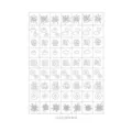 Nieuwjaar nail art holle airbrush sjabloon sticker met vuurwerk, ingots en feestelijke tekens. - H-442