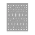 Wit ster nagelkunst sticker vel met klevende achterkant geometrische sprankeling stickers - DH-1087 / Wit