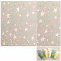 Blauwe 3D nagelstickers platte sterren zelfklevende nail art decoratie DH-1088 manicure - Blauw