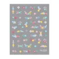 5D in reliëf gemaakte nail art stickers schattige kleurrijke kleine bloemen manicure stickers - He-1856