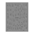 Details van 3D gouden sterren nagelsticker blad met elegante hangende patroonlijnen. - DH-1097 / Aurora Zilver