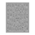 Detail van 3D ster nagelstickers met hangende pentagram patronen en modelnummer code. - DH-1097 / Zilver