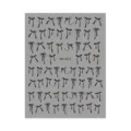 Black bow nail art stickers sheet, cute ribbon designs for DIY manicure decoration. - DH-1071 / Black