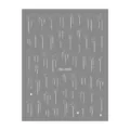 Holografische sterren nagelsticker vel met hangende lijnen ontwerp, DIY manicure accessoire voor nail art. - DH-1098 / Aurora Kleur