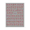 Red 3D bow nail art stickers decal for manicure decoration and DIY nail design style. - DH-1071 / Red