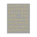 3D golden yellow bow nail art stickers self-adhesive manicure decals sheet for nail design - DH-1071 / Gold