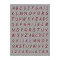 Alfabet nagelkunst sticker vel rode letters cijfers DIY manicure decoratie DH-1101 - Laserrood