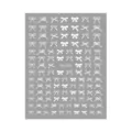 3D white bow nail art stickers adhesive decals sheet for trendy manicure designs style - DH-1072 / White