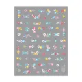 5D in reliëf gemaakte bloemen nail art stickers kleurrijke kleine bloem decal vel - Dr-1856