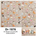 5D reliëf schattige kat nagelkunst stickers, in reliëf gemaakte kitten manicure. - Dr-1876