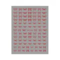 Red bow nail art stickers 3D adhesive decal designs for manicure decorations cute beauty supply - DH-1074 / Laser Red