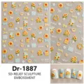 5D reliëf zonnebloem nagelkunst stickers schattige cartoon designer manicure decals Dr-1887 - Dr-1887