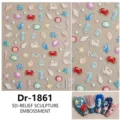 5D relief ocean theme nail art stickers shell starfish crab embossed nail decals for women - Dr-1861