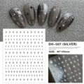 3D zilveren ster nagelkunst stickers, zelfklevende mini sprankelende ster decals voor manicure. - Zilver
