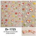 5D Reliëf Schattige Pony Nagelstickers Chinese Stijl Geluk Nail Art Decals Dr-1725 - Dr-1725