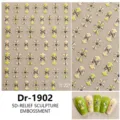5D reliëf kruis nail art stickers, zilveren gotische nagelstickers voor DIY manicure. - Dr-1902 (Zilver Gestempeld)