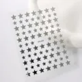 3D ster nagelstickers zilverfolie zelfklevende nail art stickers manicure decoraties - Zilver