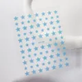 3D blauwe ster nagelstickers zelfklevende pentagram nagelkunst decals variant voor manicure. - Blauw
