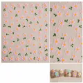 Roze 3D platte nagelstickers met schattige madeliefjesbloemen en groene bladeren voor nail art. - Roze