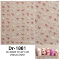 5D reliëf strik nail art stickers schattige glanzende zelfklevende nagelstickers voor manicure - Dr-1881