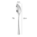 Cucchiaio da tavola in acciaio inossidabile con manico martellato, lungo 20 cm, largo 4 cm, 79 g. - Cucchiaio da Tavola