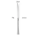 Edelstahl Steak-Abendessen Messer mit strukturiertem Griff, Groesse 24,5cm, 1,8cm breit. - Tafelmesser