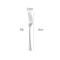 Edelstahl Essgabel mit ergonomischem Fischschwanz Griff Design, ca. 15cm Länge. - Teegabel