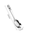 Cucchiaio in acciaio inox 304, manico lungo e ispessito, cucchiaio da minestra design cinese. - Carattere cinese "Fu" (fortuna) / Taglia S