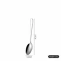 Cucchiaio appuntito in acciaio inossidabile, cucchiaio da dessert 14 cm per la sala da pranzo. - Cucchiaio a punta n. 4