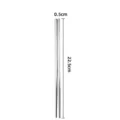 Bacchette quadrate in acciaio inossidabile variante, stoviglie da cucina durevoli, antiscivolo. - Sei anelli / 23cm