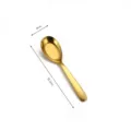 Cucchiaio in acciaio inossidabile dorato con manico lungo, stoviglie eleganti per zuppa e caffe. - Taglia M / Oro