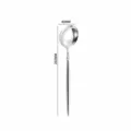 Cuchara redonda de acero inoxidable con dimensiones y peso indicados para la mesa. - Cuchara Redonda Lisa