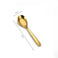 Cucchiaio da zuppa in acciaio inossidabile dorato manico lungo 18cm stoviglie cucina - Taglia L / Oro
